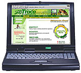 Laptop with zTrace Home Page